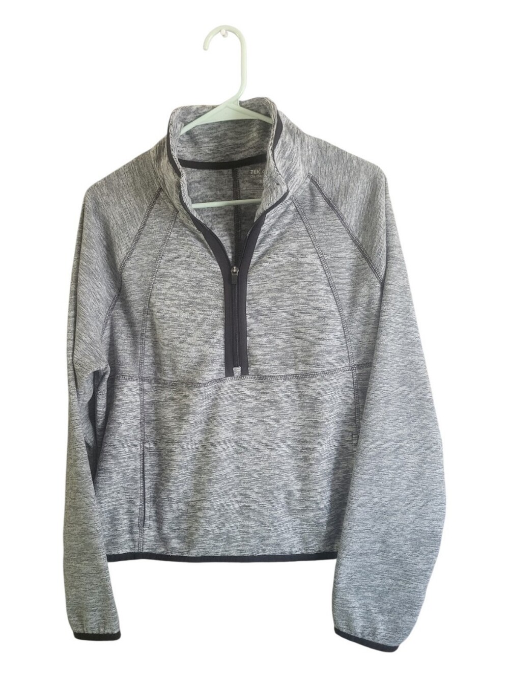 Tek Gear Women's Gray Half-Zip Pullover Sweater